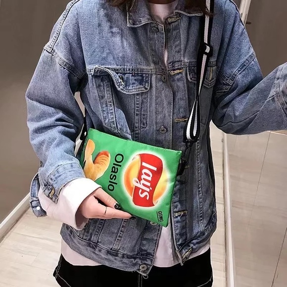 Green Potato Chip Crossbody Or Shoulder Purse UPDATED PICTURES - Picture 3 of 4